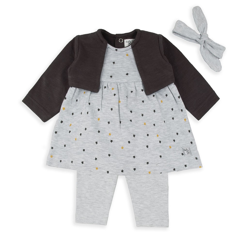 Conjunto bebé manga larga algodón