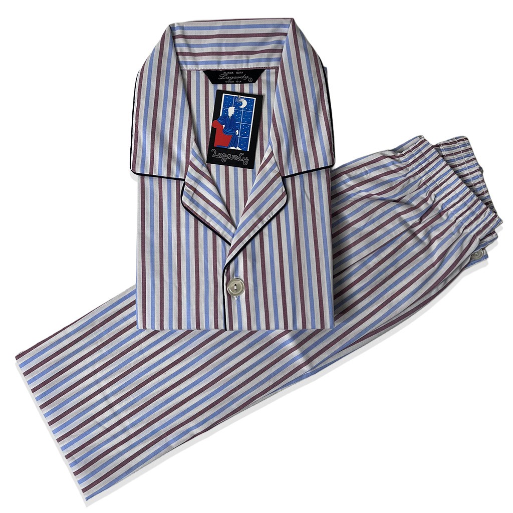 Pijama hombre abierto tela algod&oacute;n