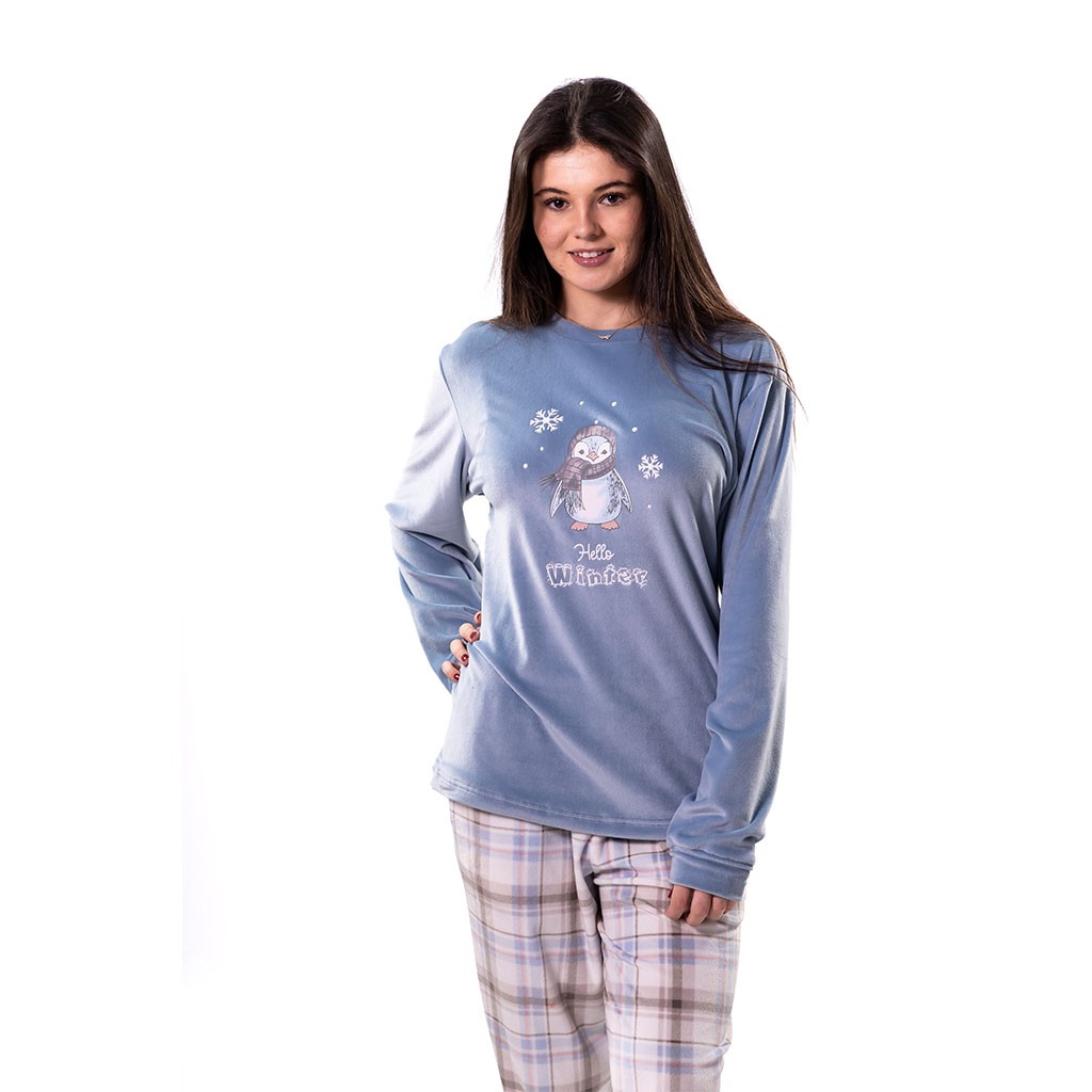 Pijama mujer manga larga estampado