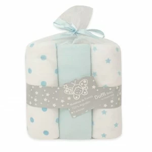 Muselina bebe franela fina pack x3 estampada.