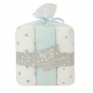 Muselina bebe franela fina pack x3 estampada.