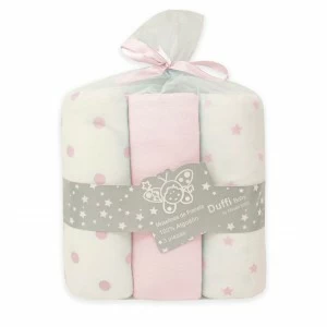 Muselina bebe franela fina pack x3 estampada.