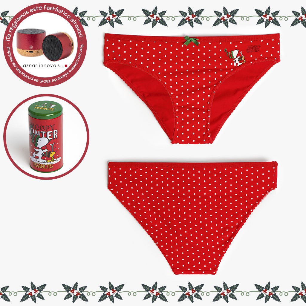 Braga bikini snoopy en lata regalo lote 6