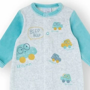 Pijama de beb&eacute; en tejido tundosado con dise&ntilde;o auto
