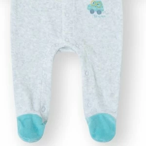 Pijama de beb&eacute; en tejido tundosado con dise&ntilde;o auto
