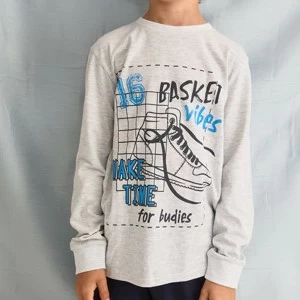 Pijama algod&oacute;n ni&ntilde;o manga larga Basket