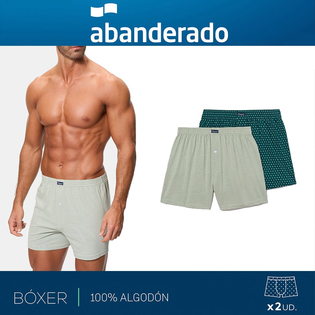 Bóxer abierto de algodón pack 2 estampado