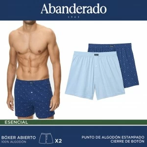 B&oacute;xer abierto de algod&oacute;n&nbsp;pack 2 estampados