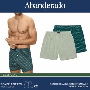 B&oacute;xer abierto de algod&oacute;n&nbsp;pack 2 estampados