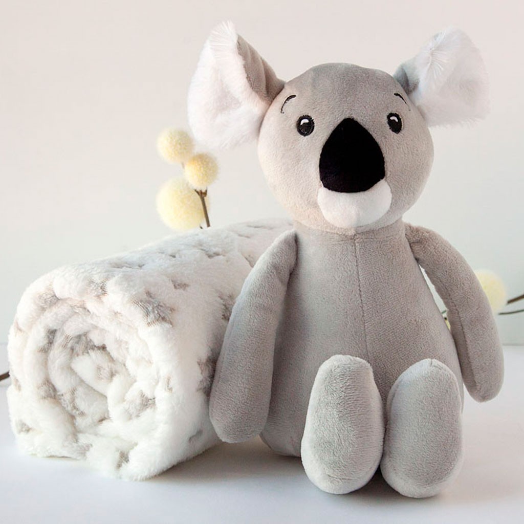 Peluche koala con mantta suave en caja de regalo