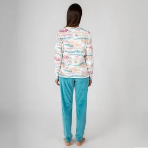 Pijama largo mujer aterciopelado 