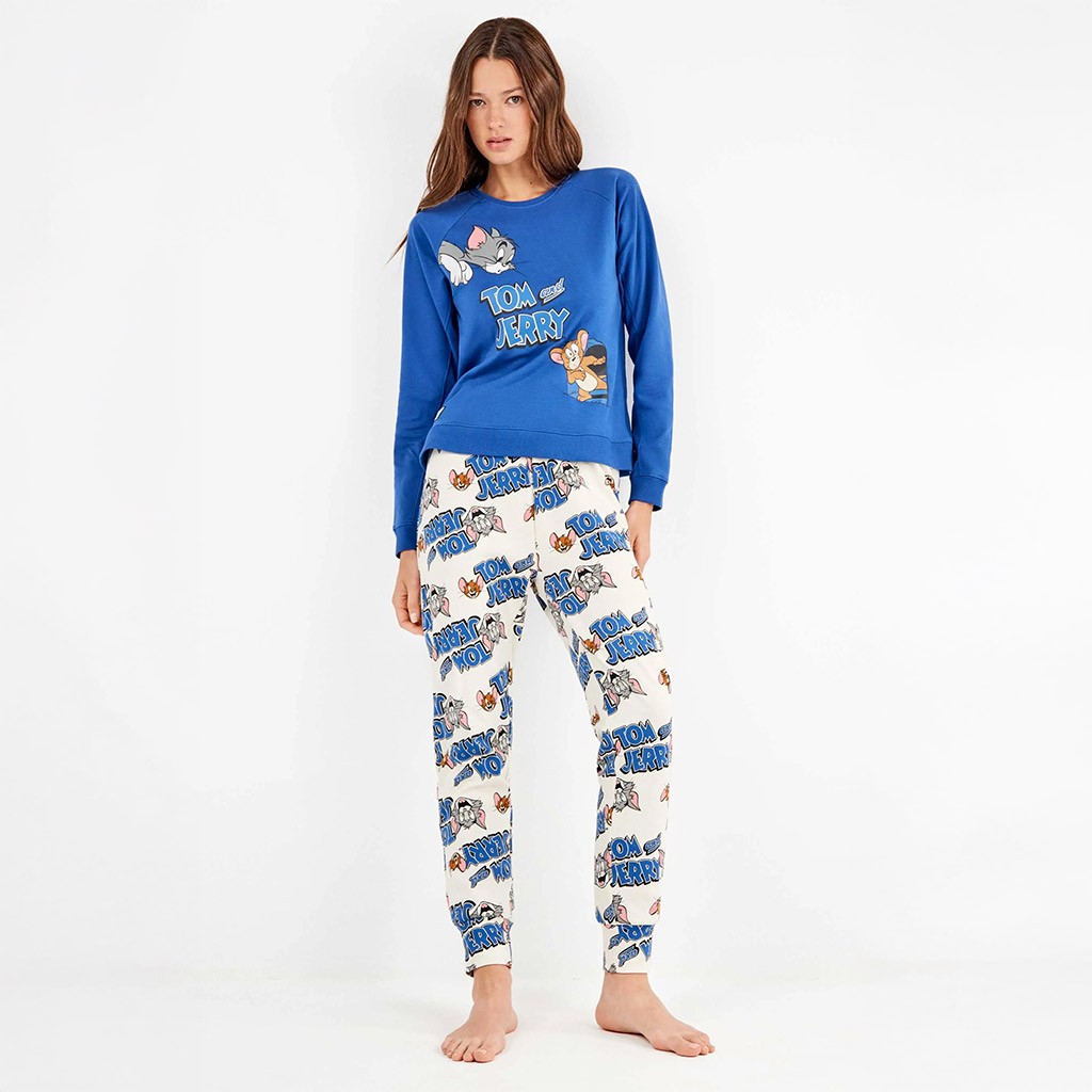 Pijama mujer estampado Tom y Jerry