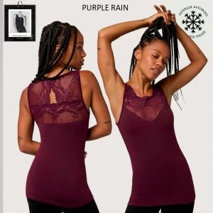 Camiseta polar t&eacute;rmica mujer sin magas con encaje 