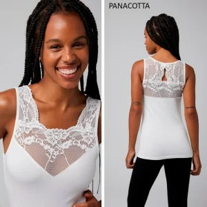 Camiseta polar t&eacute;rmica mujer sin magas con encaje 
