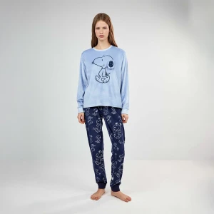 Pijama algod&oacute;n mujer estampado Snoopy