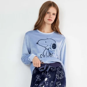 Pijama algod&oacute;n mujer estampado Snoopy