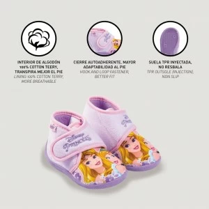 Zapatillas de casa Princesas cierre autom&aacute;tico