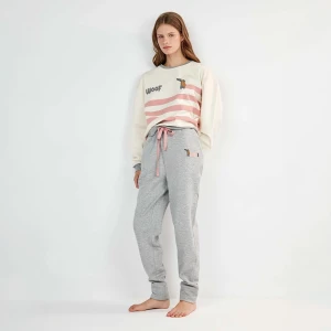 Pijama mujer algod&oacute;n estampado Woof