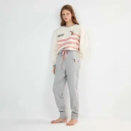 Pijama mujer algod&oacute;n estampado Woof
