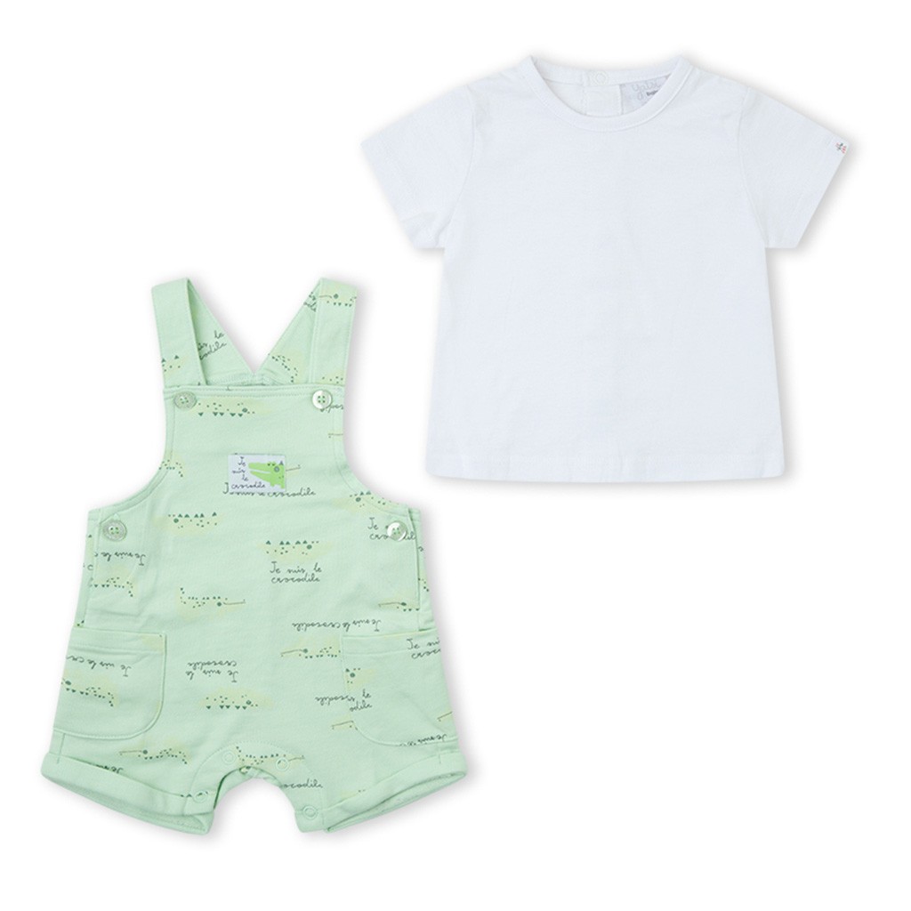 Conjunto beb&eacute; algod&oacute;n peto y camiseta