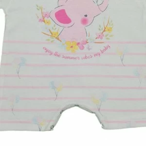 Pelele corto beb&eacute; dibujo elefante