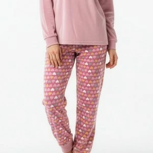 Pijama mujer manga larga corazones