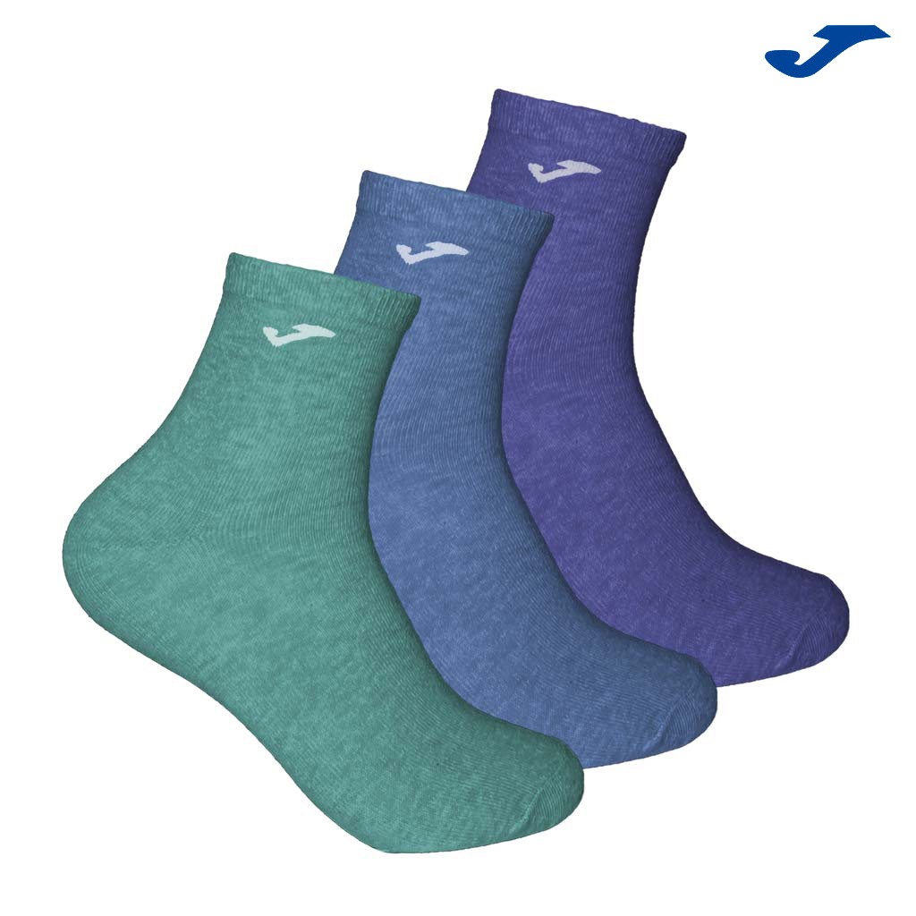 Calcetin mujer media ca&ntilde;a pack x3 colores moda