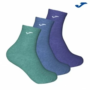 Calcetin mujer media ca&ntilde;a pack x3 colores moda