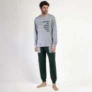 Pijama hombre manga larga bolsillos