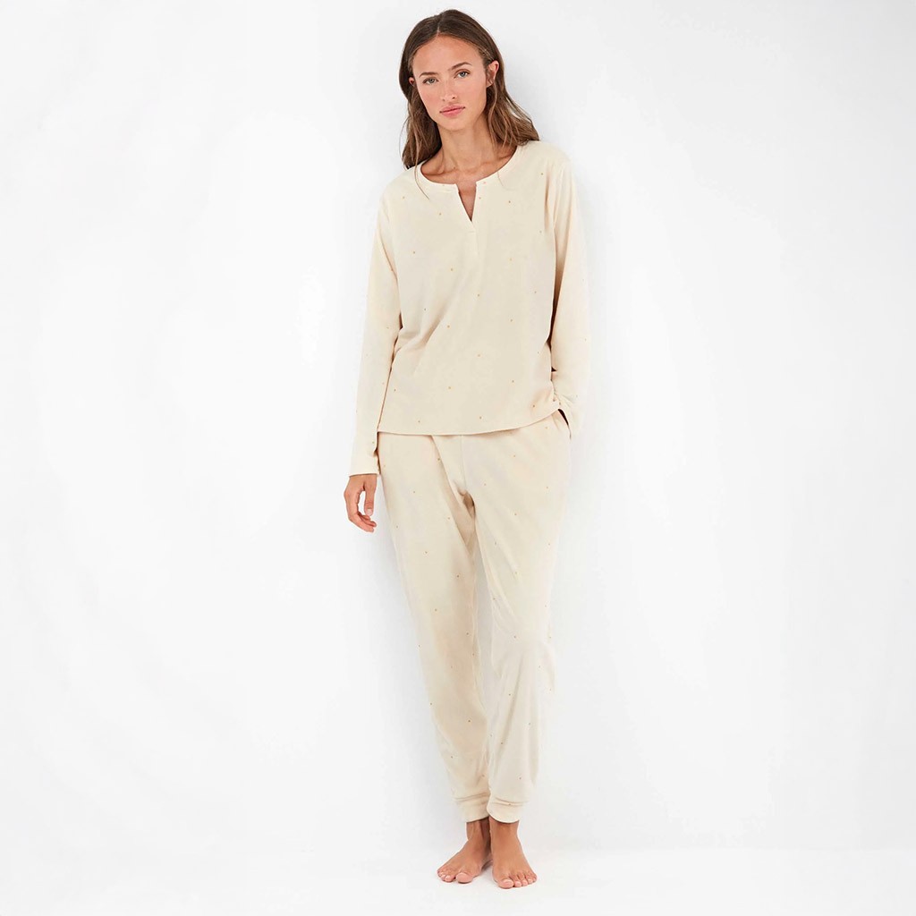 Pijama mujer extrasuave escote pico