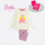 Pijama infantil algod&oacute;n Barbie manga larga