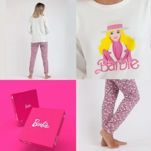 Pijama infantil algod&oacute;n Barbie manga larga