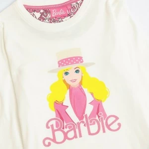 Pijama infantil algod&oacute;n Barbie manga larga
