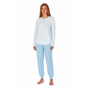 Pijama estampado mujer cuello botones