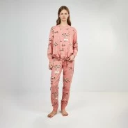 Pijama algod&oacute;n mujer estampado Snoopy