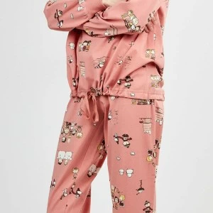 Pijama algod&oacute;n mujer estampado Snoopy