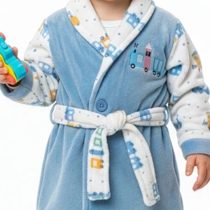 Bata beb&eacute; coralina estampado trenes