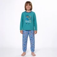 Pijama largo ni&ntilde;o algod&oacute;n estampado