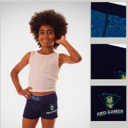 Boxer infantil algod&oacute;n elastano pack x2 goma vista