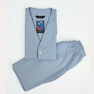 Pijama hombre corto abierto popelin