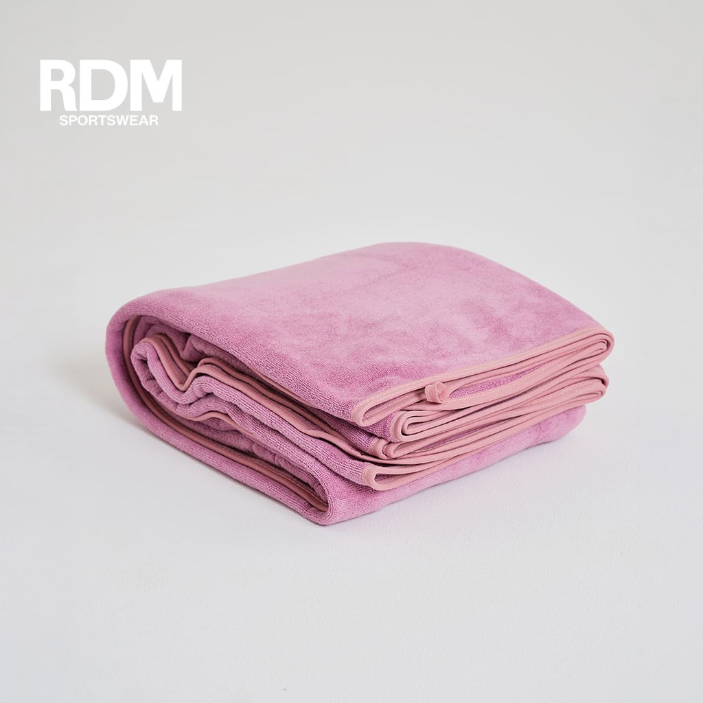 Toalla de microfibra rizo rosa para deporte