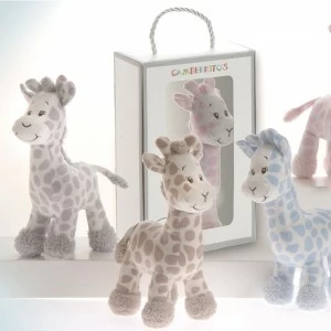 Peluche jirafa sonajero en caja de regalo