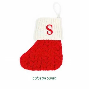 Calcetin pack 2 con colgador chimenea Santa