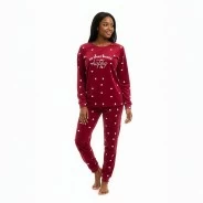 Pijama estampado mujer manga larga