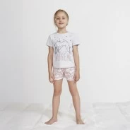 Pijama infantil ni&ntilde;a manga corta osito