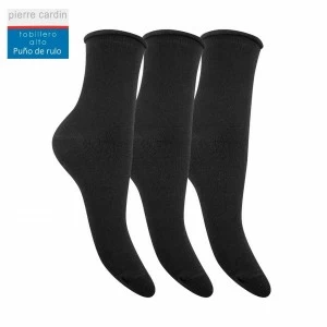 Calcet&iacute;n mujer pu&ntilde;o rulo algod&oacute;n pack x2 