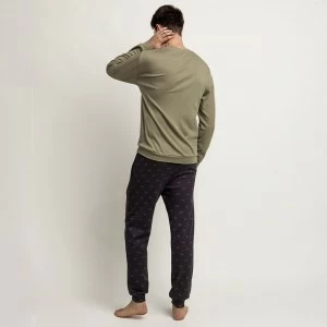 Pijama hombre manga larga algod&oacute;n