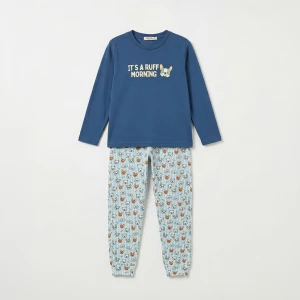 Pijama largo ni&ntilde;o estampado perrito