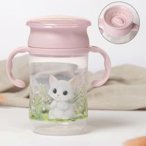 Taza de aprendizaje con asas coleccion gatito