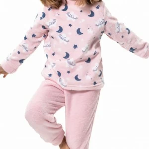 Pijama ni&ntilde;a manga larga coralina rosa